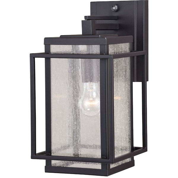 Vaxcel Hyde Park 1 Light Dusk to Dawn Bronze Mission Outdoor Wall Lantern Clear Glass T0467 - main